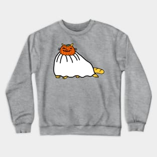 Chonk Cat Wearing Halloween Horror Costume Crewneck Sweatshirt